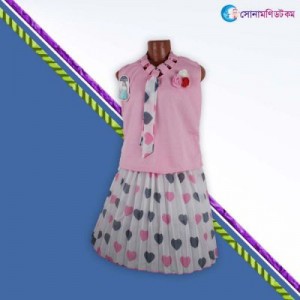 Kids Top & Skirt - Pink & White | Tops & Skirt Set | GIRLS FASHION at Sonamoni.com Kids Top & Skirt - Pink & White | Tops & Skirt Set | GIRLS FASHION at Sonamoni.com