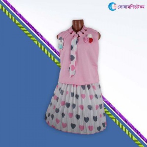 Kids Top & Skirt - Pink & White | Tops & Skirt Set | GIRLS FASHION at Sonamoni.com Kids Top & Skirt - Pink & White | Tops & Skirt Set | GIRLS FASHION at Sonamoni.com