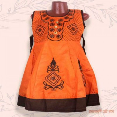 Girls Sleeveless Frock - Orange | Frocks & Dresses | GIRLS FASHION at Sonamoni.com Girls Sleeveless Frock - Orange | Frocks & Dresses | GIRLS FASHION at Sonamoni.com