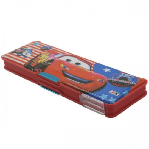 Pencil Box Dual Compartment Car Print - Red | SCHOOL SUPPLIES | All Category at Sonamoni.com Pencil Box Dual Compartment Car Print - Red | SCHOOL SUPPLIES | All Category at Sonamoni.com