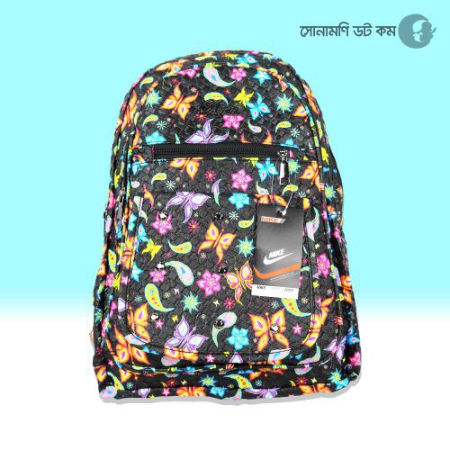 School Bag Flower Print - Black | School Bag & Back Pack | SCHOOL SUPPLIES at Sonamoni.com School Bag Flower Print - Black | School Bag & Back Pack | SCHOOL SUPPLIES at Sonamoni.com