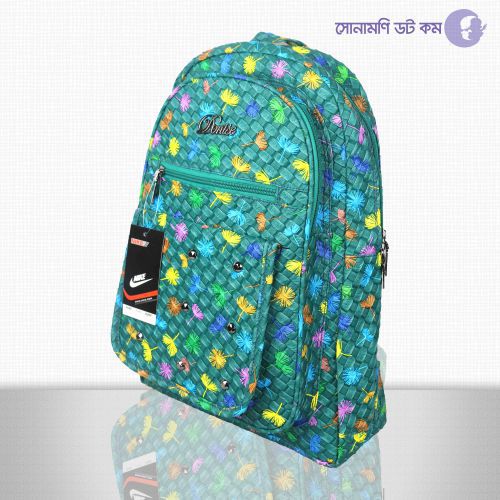 School Bag Flower Print - Green | School Bag & Back Pack | SCHOOL SUPPLIES at Sonamoni.com School Bag Flower Print - Green | School Bag & Back Pack | SCHOOL SUPPLIES at Sonamoni.com