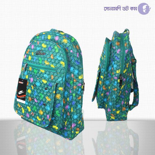 School Bag Flower Print - Green | School Bag & Back Pack | SCHOOL SUPPLIES at Sonamoni.com School Bag Flower Print - Green | School Bag & Back Pack | SCHOOL SUPPLIES at Sonamoni.com