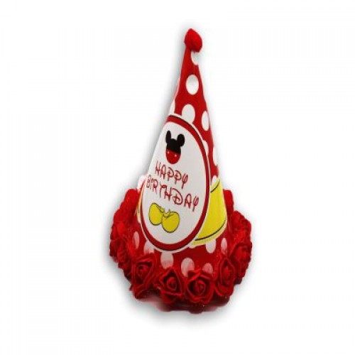 Birthday Flower Cap Micky Mouse Print - Red | Birthday Caps & Crown | BIRTHDAY ITEMS at Sonamoni.com Birthday Flower Cap Micky Mouse Print - Red | Birthday Caps & Crown | BIRTHDAY ITEMS at Sonamoni.com