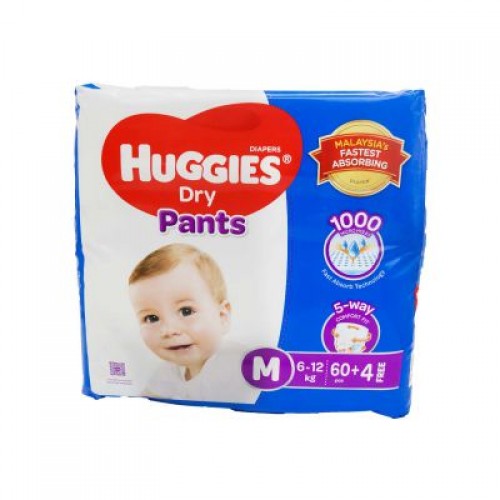 Huggies Dry Pants Diaper (M) - 64 pcs (6 - 12 kg) - Malaysia | Baby Diapers | DIAPERING at Sonamoni.com Huggies Dry Pants Diaper (M) - 64 pcs (6 - 12 kg) - Malaysia | Baby Diapers | DIAPERING at Sonamoni.com
