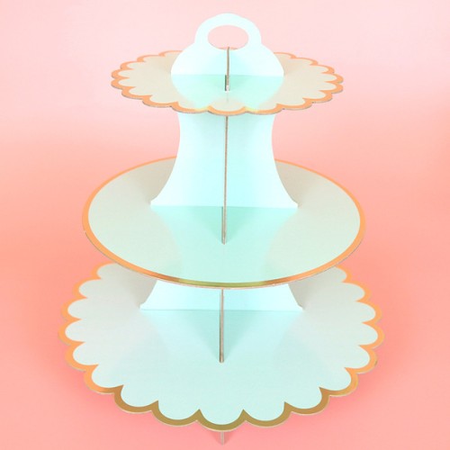 Three-Layer Paper Cake Stand - Mint green | Birthday Others | BIRTHDAY ITEMS at Sonamoni.com Three-Layer Paper Cake Stand - Mint green | Birthday Others | BIRTHDAY ITEMS at Sonamoni.com