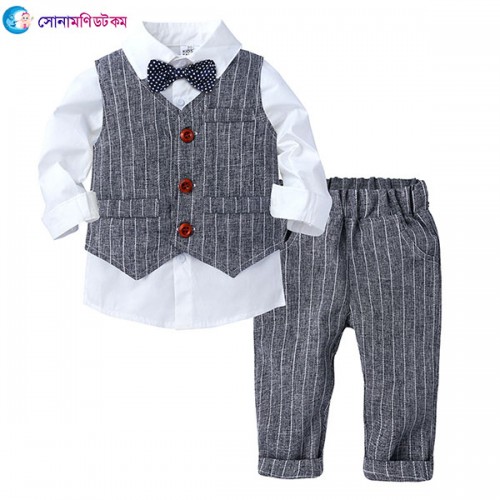 Baby Gentle Suite-4 Piece Set - 4PCS Kids Baby Boys Outfit Clothes Shirt+Vest+Bow Tie+Pants Gentleman Party Suit | Sets & Suits | BOY FASHION at Sonamoni.com Baby Gentle Suite-4 Piece Set - 4PCS Kids Baby Boys Outfit Clothes Shirt+Vest+Bow Tie+Pants Gentleman Party Suit | Sets & Suits | BOY FASHION at Sonamoni.com