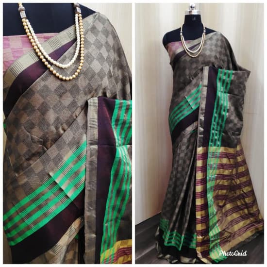 Snappy Coffee Color Soft Cotton Designer Silk Saree Snappy Coffee Color Soft Cotton Designer Silk Saree
