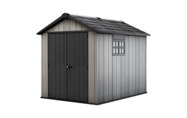 KETER OAKLAND SHED 7.5 X 13 FT ( 7.5 X 9 SHED + 1 EXTENSION KIT) RESIN WOODLOOK GREY 350045 KETER OAKLAND ΑΠΟΘΗΚΗ ΚΗΠΟΥ 7.5 X 13 FT ( 7.5 X 9FT ΑΠΟΘΗΚΗ + 1 ΚΙΤ ΕΠΕΚΤΑΣΗΣ) ΡΗΤΙΝΗ ΟΨΗ ΞΥΛΟΥ ΓΚΡΙ 350045