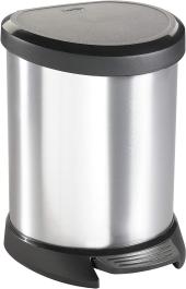 CURVER PEDAL BIN METAL 5L SILVER 626060 CURVER ΜΕΤΑΛΛΙΚΟΣ ΚΑΔΟΣ ΑΠΟΡΡΙΜΜΑΤΩΝ ΚΟΥΖΙΝΑΣ ΣΕ ΧΡΩΜΑ ΑΣΗΜΙ 626060