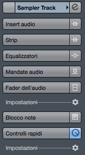 sampler track inspector cubase pro 9 gestione audio