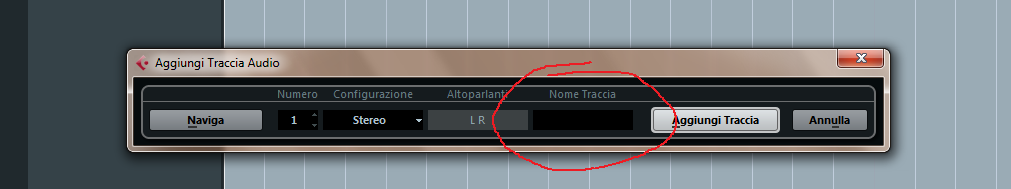 Add Track Aggiunta Traccia Cubase 7