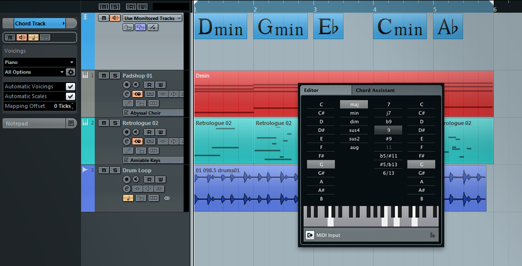 Chord Track Traccia Accordo Cubase 7