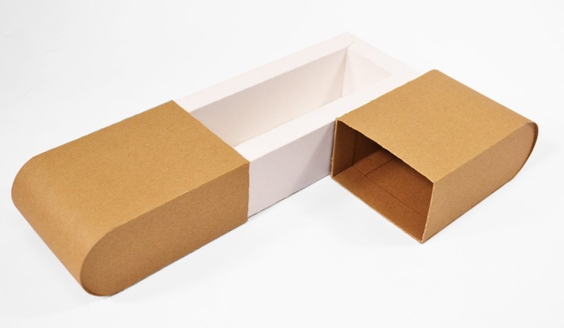 Фирменная упаковка из крафт-картона с закругленными торцами