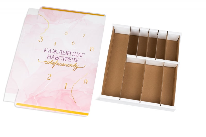 подарочная адвент-коробка с картнонным ложементом на заказ в Москве