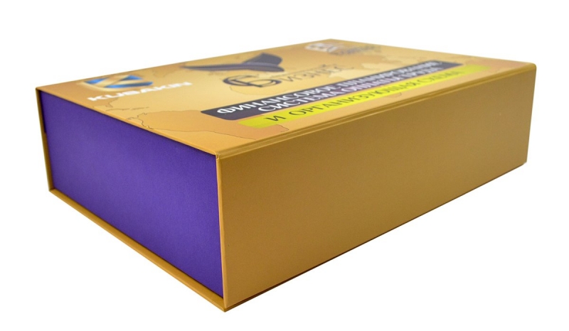 Кашированная коробка, заказать подарочную коробку с клапаном на магните