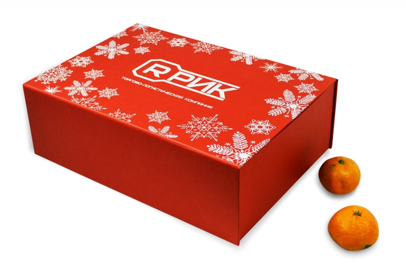 Подарочные кашированные коробки для новогодних наборов