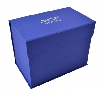 Кашированная коробка с клапаном на магните для сувенира в Москве – производство на заказ