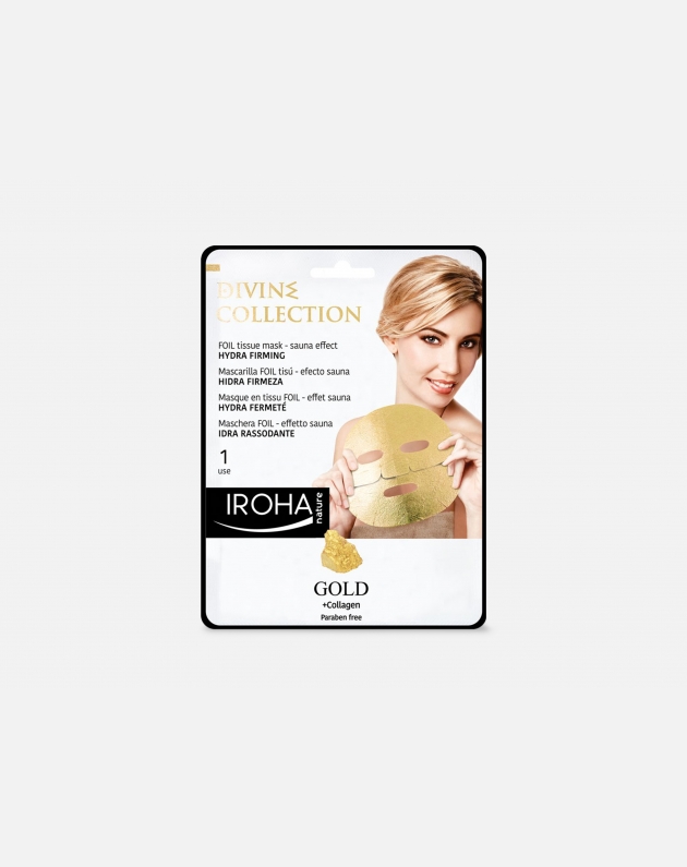 Iroha Divine Collection Foil Tissue Mask Hydra-firming Gold 25 Ml