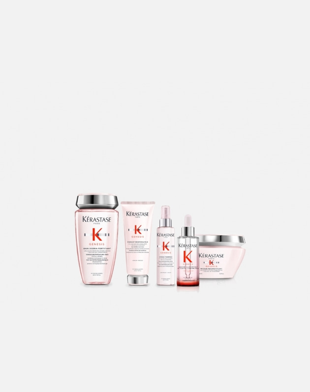 Kit Kérastase Genesis COMPLETO anticaduta rinforzante per capelli deboli e secchi - Shampoo + Balsamo + Maschera + termoprotettore + siero