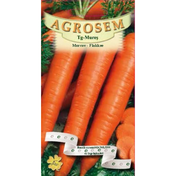 Morcov Flakkee pe banda cu ingrasamant seminte - AS - Daucus carota L. Flakkee Morcov Flakkee pe banda cu ingrasamant seminte - AS - Daucus carota L. Flakkee