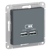 SE AtlasDesign Грифель Розетка USB, 5В, 1 порт х 2,1 А, 2 порта х 1,05 А, механизм