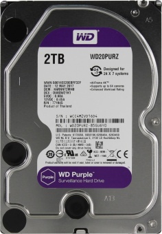 Жесткий диск 2 Тб WD Purple для круглосуточной работы в системах видеонаблюдения