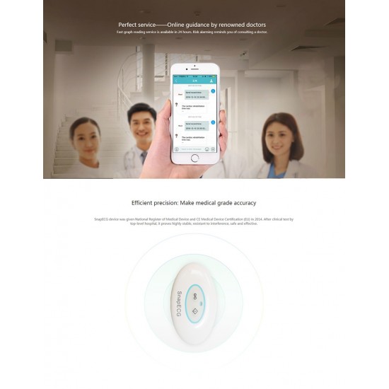 Bezdrôtový prenosný EKG monitor - sledovač EKG srdca pre Android a IOS