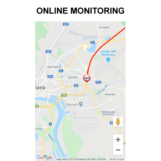 GPS tracker v tvare identifikačnej karty s SOS tlačidlom