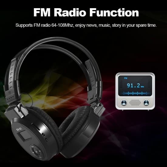 Bezdrôtové slúchadlá so vstavaným MP3 prehrávačom a FM rádiom