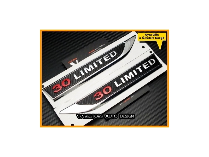 VW Orjinal 3.0 Limited Yan Logo Amblem VW Orjinal 3.0 Limited Yan Logo Amblem
