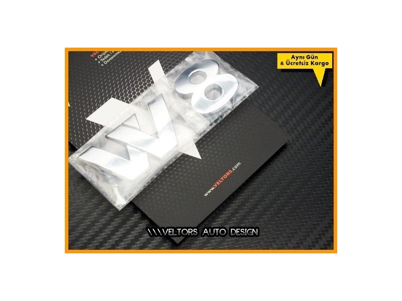 VW Araç Serisi W8 Logo Amblem VW Araç Serisi W8 Logo Amblem