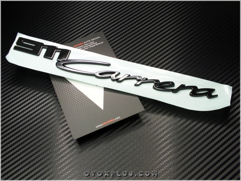 Porsche Siyah / Black 911 Carrera Yazı Logo Amblem Porsche Siyah / Black 911 Carrera Yazı Logo Amblem
