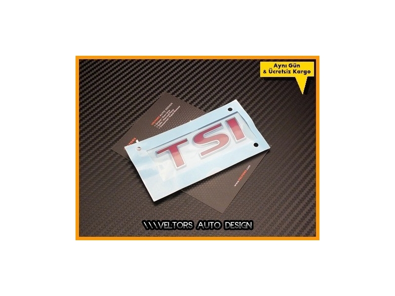 VW TSI Arka Bagaj Yazı Logo Amblem VW TSI Arka Bagaj Yazı Logo Amblem