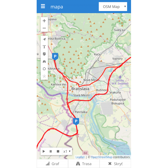 ONLINE MONITOROVACÍ SYSTÉM PREPOJENÝ SO SYSTÉMOM TranV TRANSPORTY VÝBUŠNIN - PRENÁJOM NA 12 MESIACOV