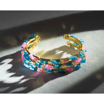 The Pink Opal and Apatite Bangle