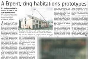 Presse Namur 5 habitations prototypes