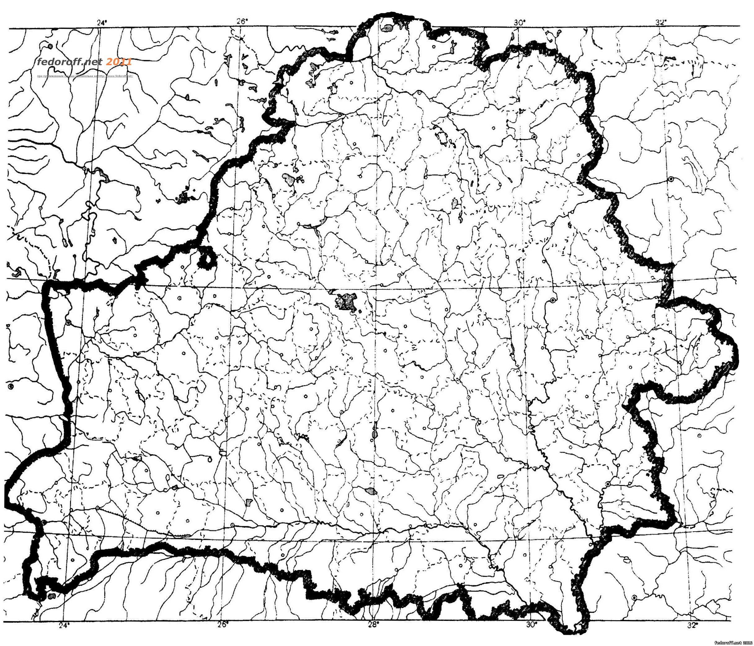 Физическая карта Беларуси реки и озера
