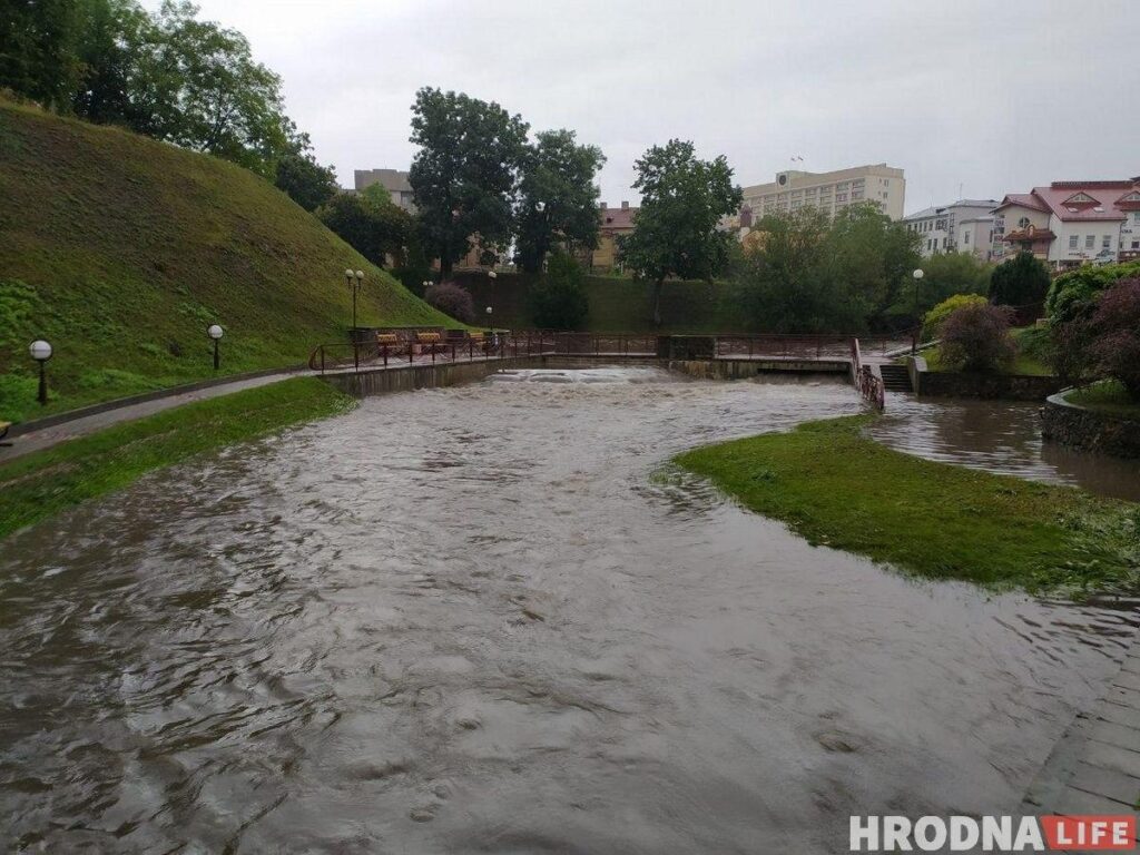 Гродно затопило. Как выглядел город 30 августа