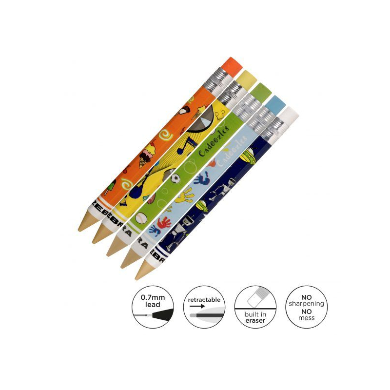 Olovka tehnička Zebra Cadoozles pencil 0,7mm Olovka tehnička Zebra Cadoozles pencil 0,7mm