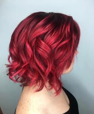 Красные волосы на каре
