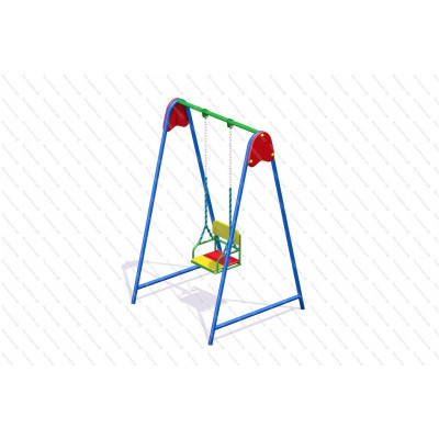 Детские качели одноместные на цепях