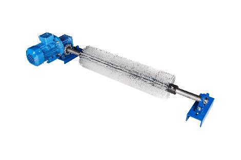 Щетка электрическая для очистки конвейерной ленты 1000 мм. Ø200