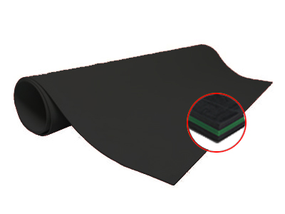 Трехслойная комбинированная чистящая резина 20х2000 мм Green