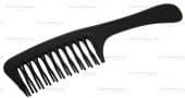     DOUBLE-TOOTHED HANDLE COMB    