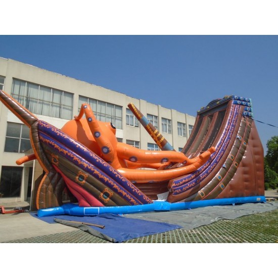 Kraken Inflatable Pirate Ship Slide