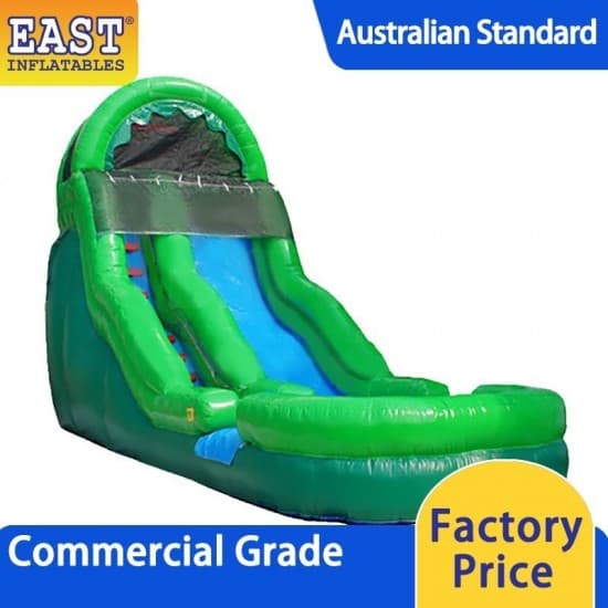 Green Inflatable Water Slide