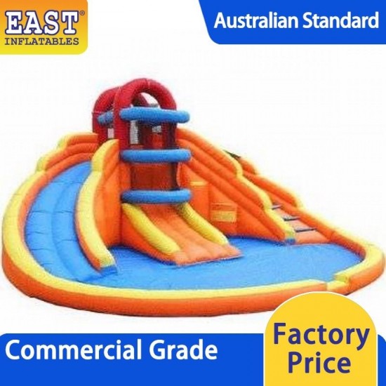 Inflatable Kiddie Pool With Slide