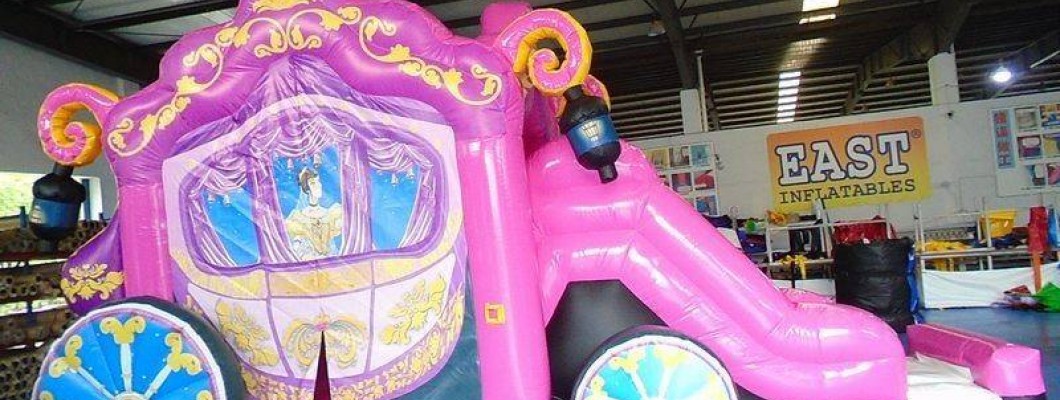 How is an inflatable bouncy castle made?