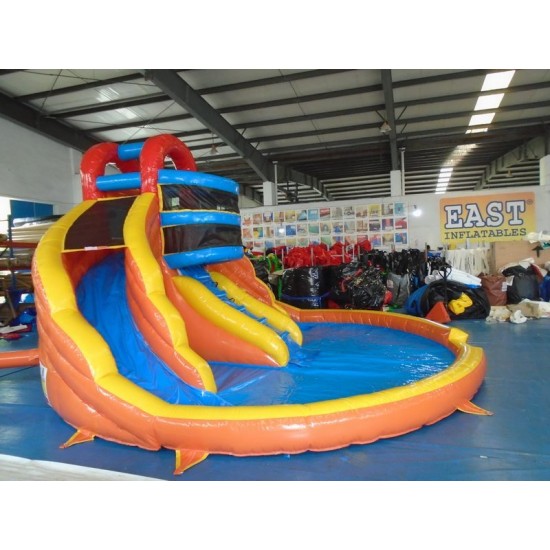 Inflatable Kiddie Pool With Slide